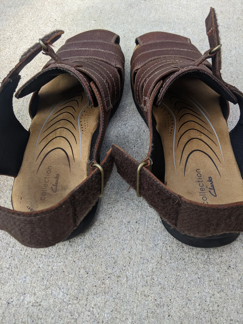 Clarks Brown Leather Men's Fisherman Sandals